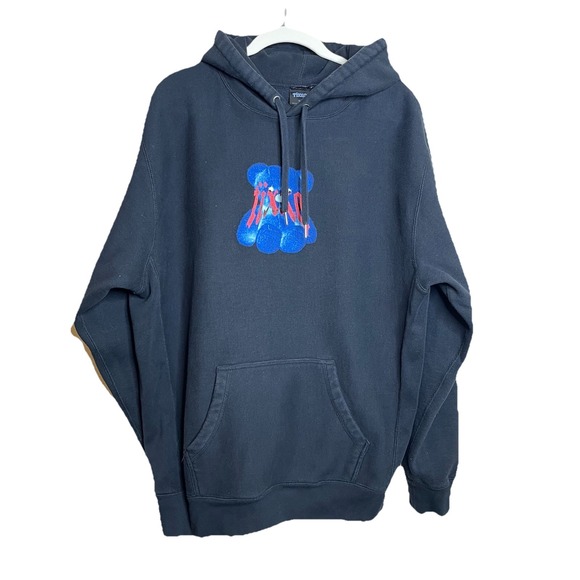 Tixxo Other - Tixxo Essential Bear Hoodie Grunge Black Goth Haunted Toy Sweatshirt Skater XL